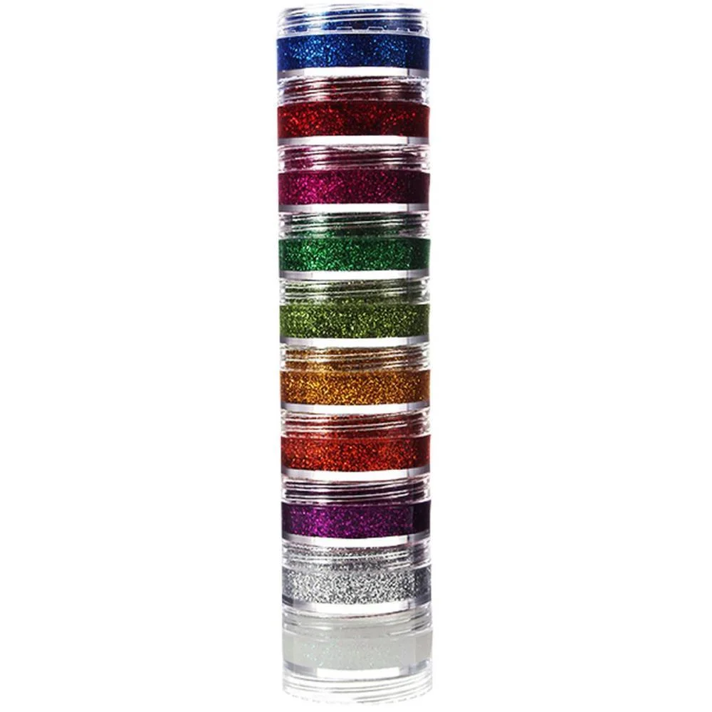Pintura Facial Po Glitter 3G 10 Cores Colormake (Kit)