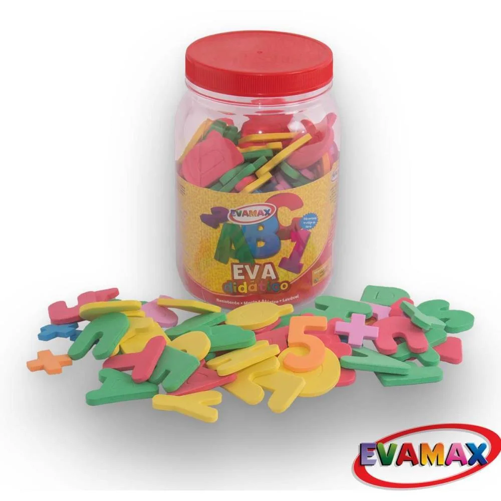Material Didatico Eva Gd Alfan 5Mm 5X3Cm 138 Pc 3Abc Evamax (Pote)