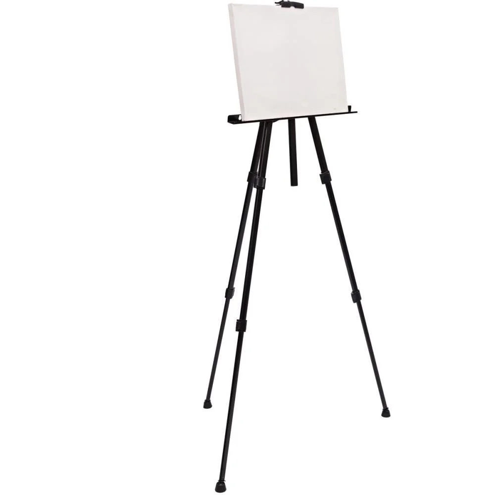 Porta Quadros Tripe Tubo Metal Preto Stalo