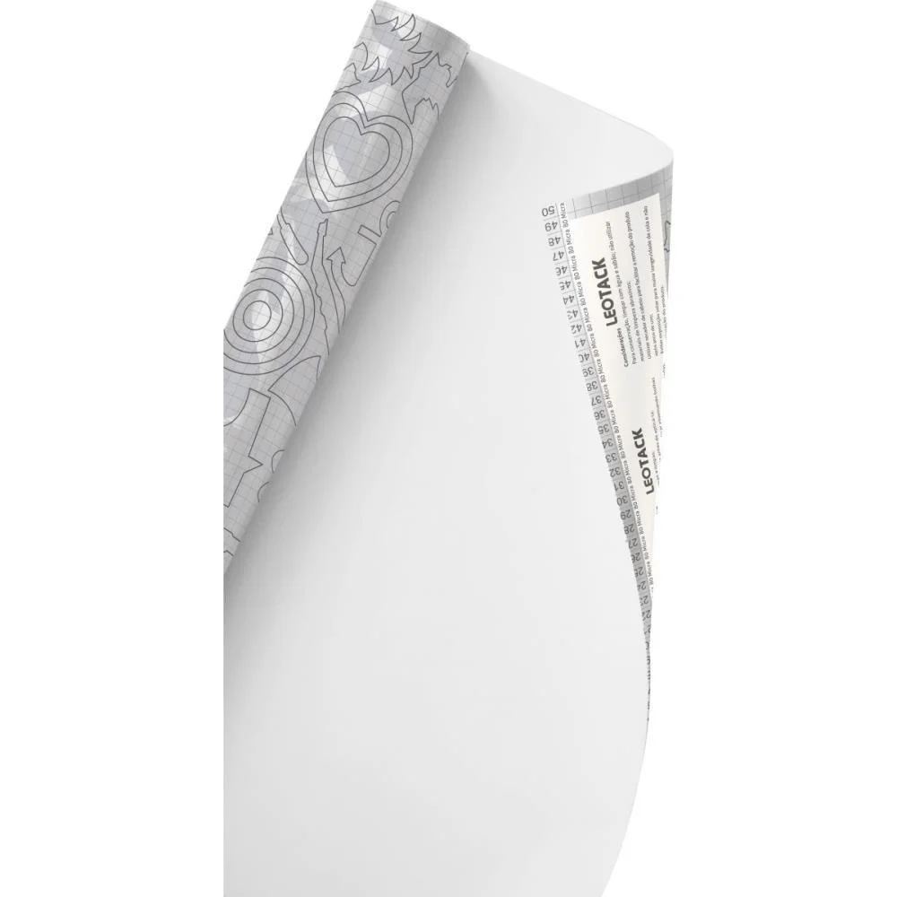 Plastico Adesivo 45Cmx10M Color Branco Fosco 0,80 Leonora (Rolo)
