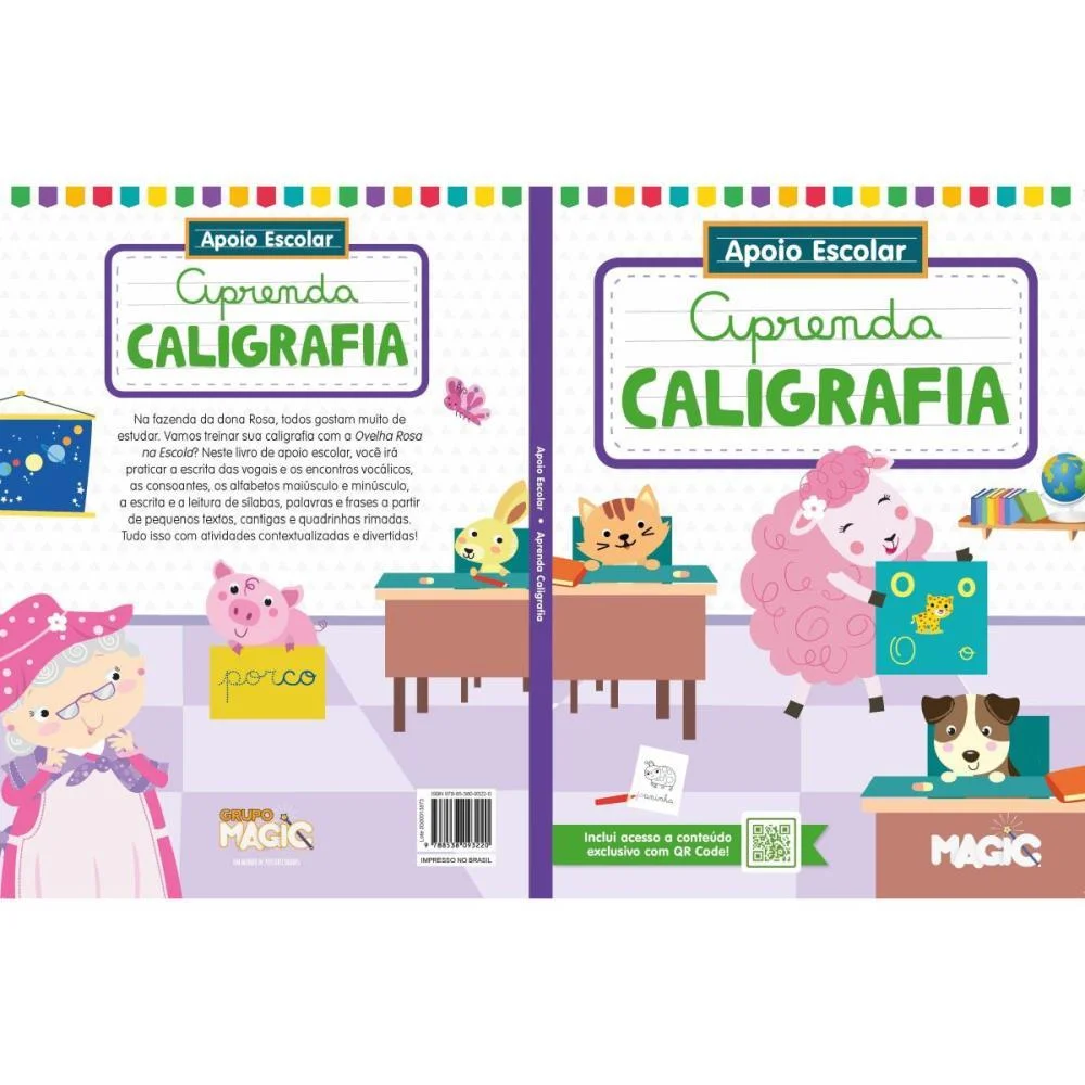 Livro Caligrafia Divertida 48Pgs 28X21Cm Magic Kids