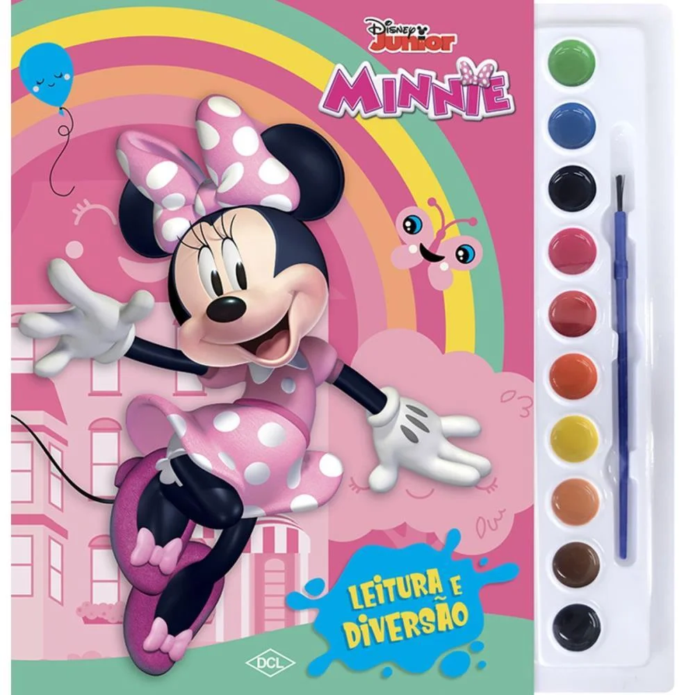 Livro Aquarela Minnie 29X28,5Cm 16Pgs Dcl