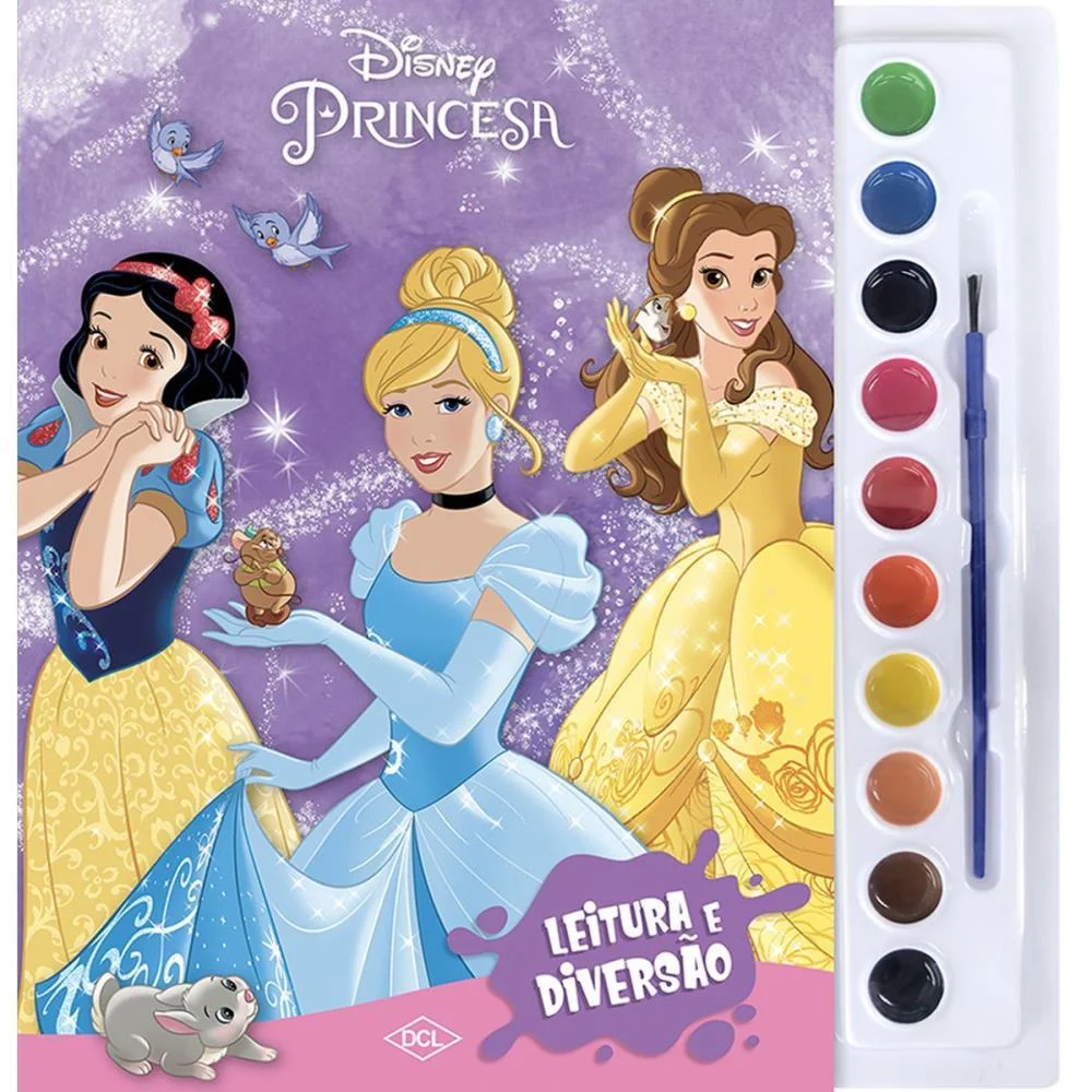 Livro Aquarela Princesas 29X28,5Cm 16Pgs Dcl