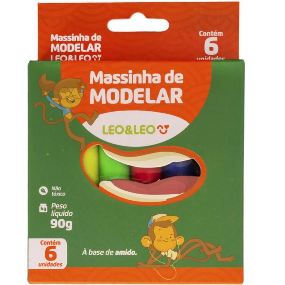 Massa Para Modelar Leo E Leo 6 Cores Leonora (Pct.c/12)