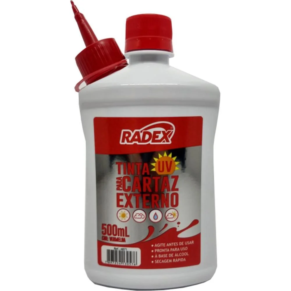 Tinta Marcador Permanente Tinta P/Cartaz Externo 500Mlvm Radex