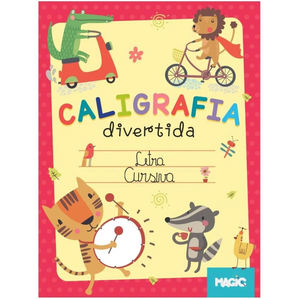Livro Caligrafia Alfabeto Letra Cursiva 16Pgs Magic Kids
