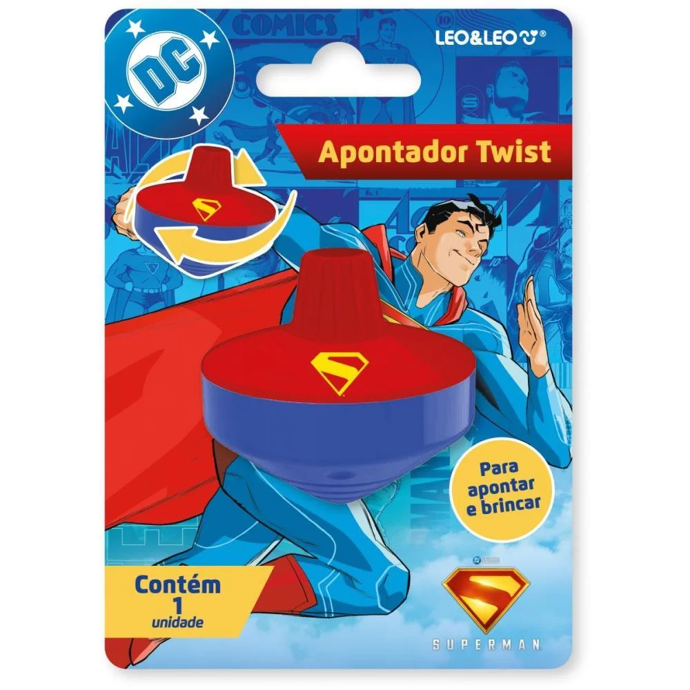 Apontador Com Deposito Superman Twist Piao Leonora (Blister)