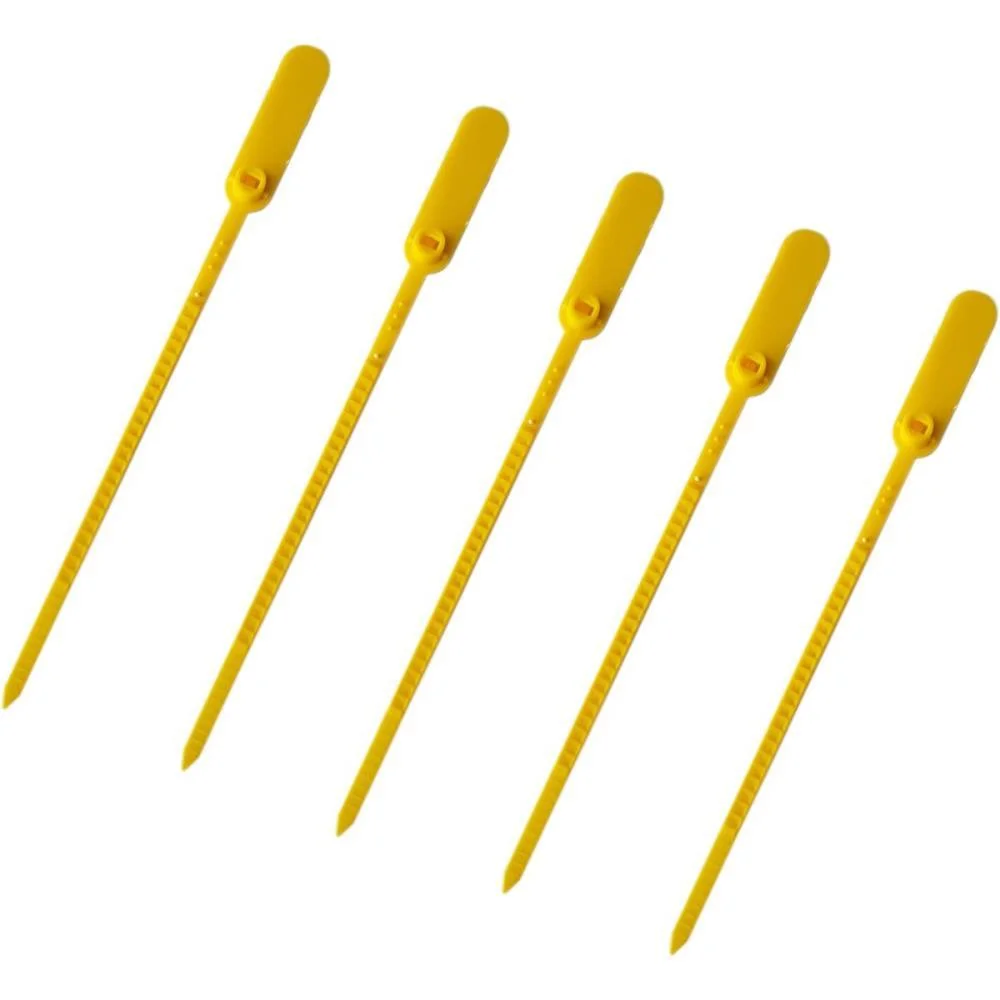 Lacre Para Malote Amarela Espinha De Peixe 23Cm. Tykheplas C/ 100 Unidades