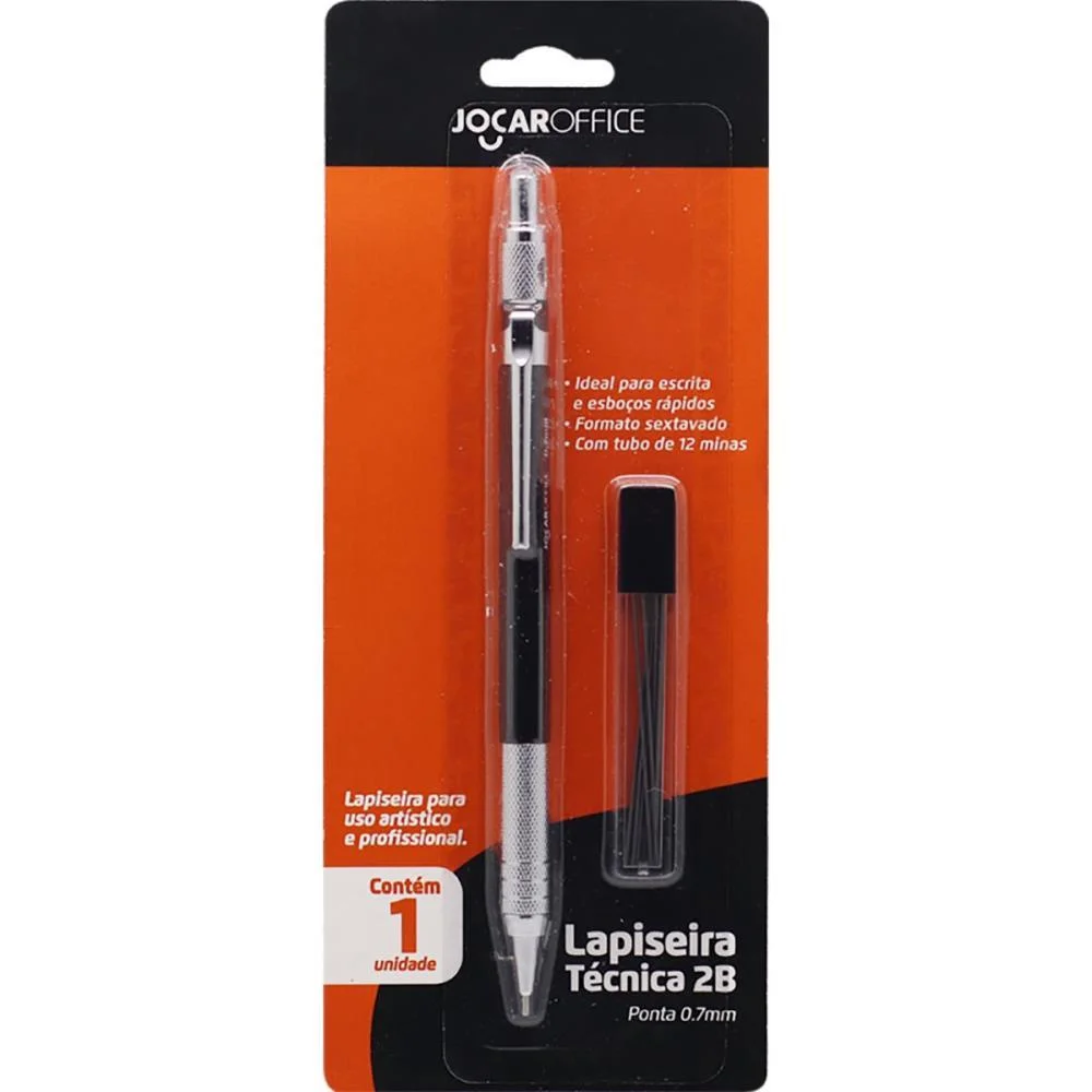 Lapiseira 0.7Mm Jocar Tecnica Metal C/Grafite Leonora (Blister)