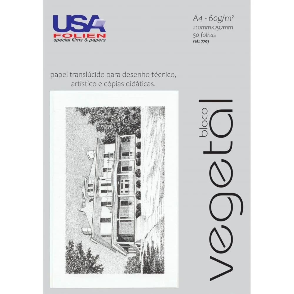Papel Vegetal A4 60G 210X297Mm Usa Folien (Pct.c/50)