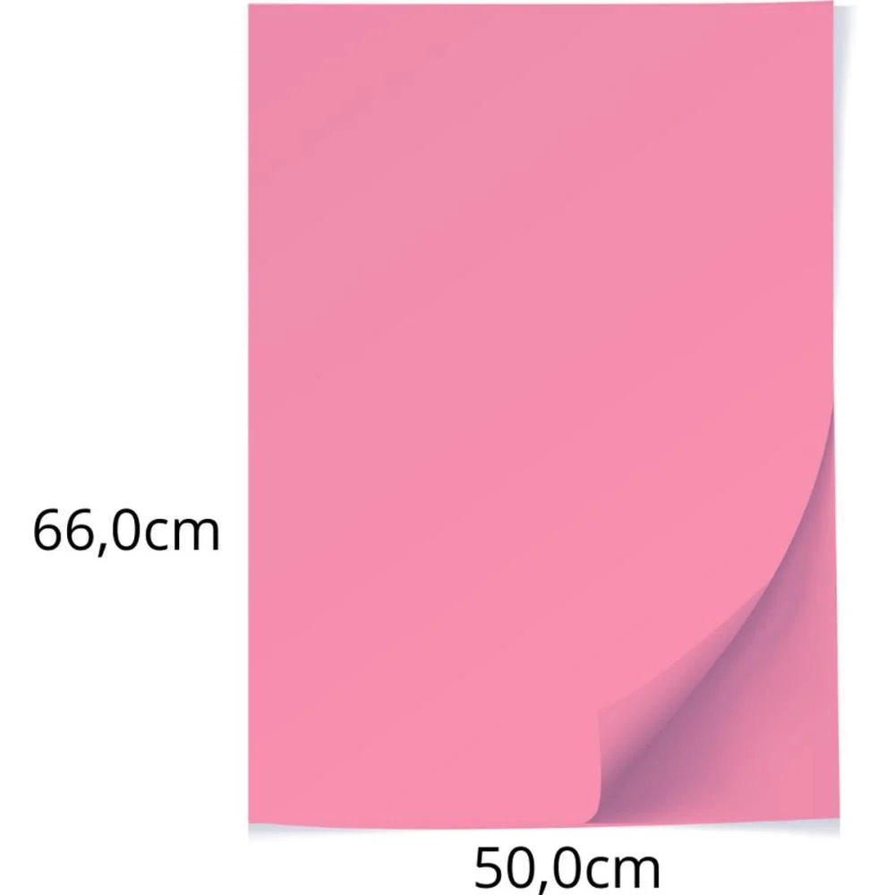 Papel Cartolina Rosa Escolar 50X66 140G. Scrity C/ 100 Unidades