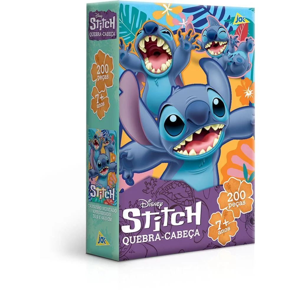 Quebra-Cabeca Cartonado Stitch 200 Pecas Toyster