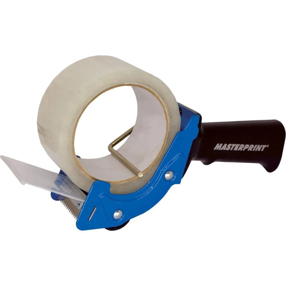 Suporte Para Fita Empacotar Mp901 Lacradora Em Ferro Azul Masterprint