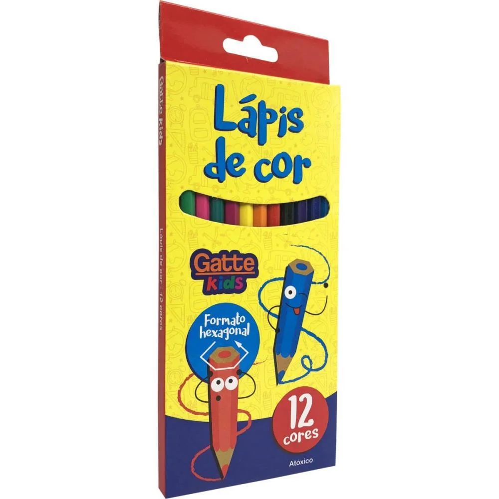 Lapis De Cor Sextavado 12 Cores Make+ (Pct.c/06)