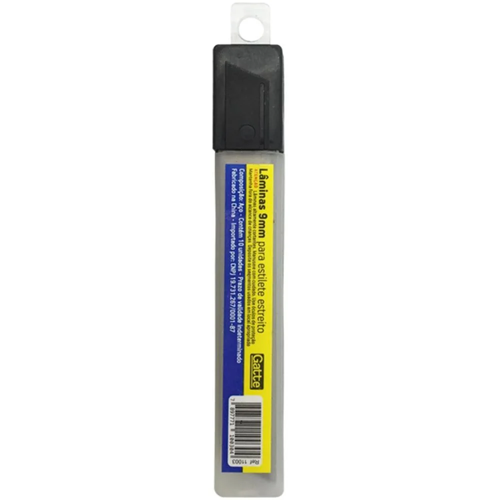 Lamina Para Estiletes Estreita 9Mm C/10Un Make+ (Cx.c/10)