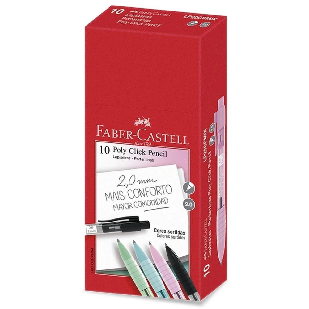 Lapiseira 2.0Mm Click Pencil Mix (S) Faber-Castell (Cx.c/10)
