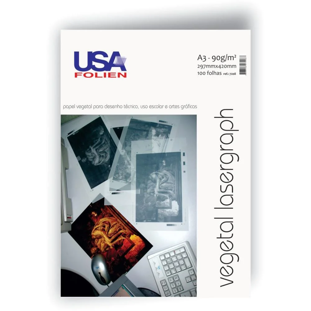 Papel Vegetal A3 90G. 297X420Mm. Usa Folien C/ 100 Unidades