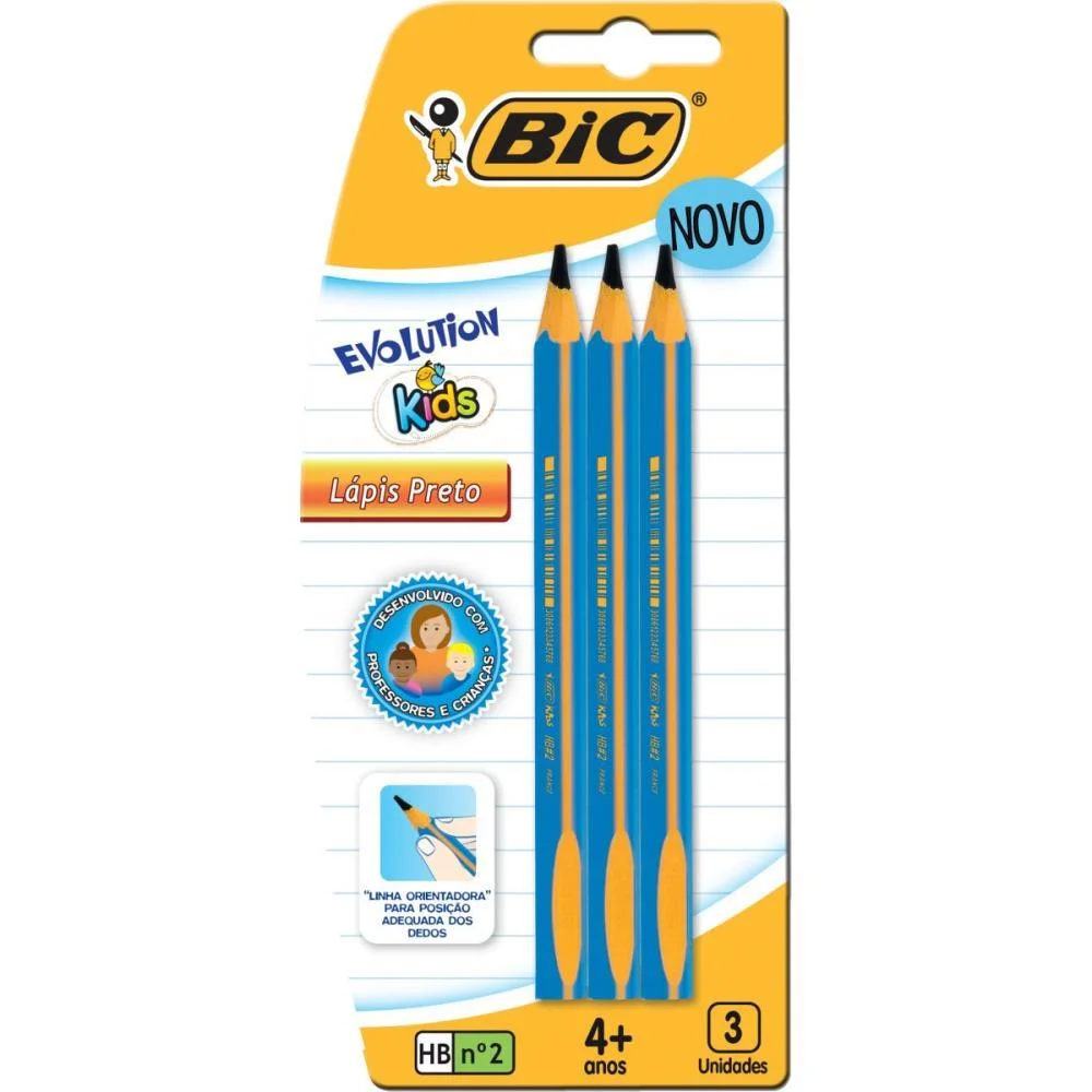 Lapis Preto Jumbo Bic Kids Jumbo Triangular Bic (Bl.c/03)