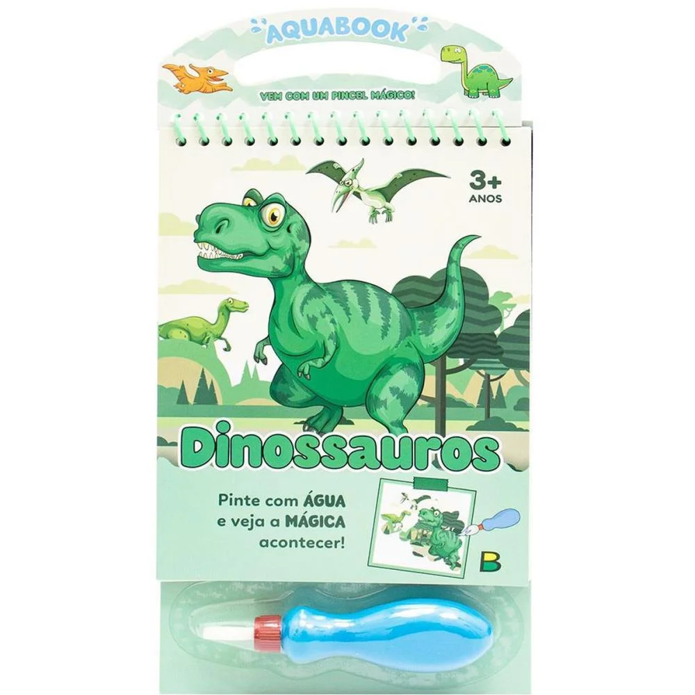 Livro Aquabook Dinossauro 27,6X13,6Cm 10Pag Todolivro