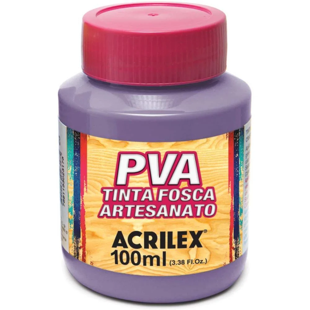 Tinta Pva 100Ml. Lilas Acrilex Com 6 Unidades