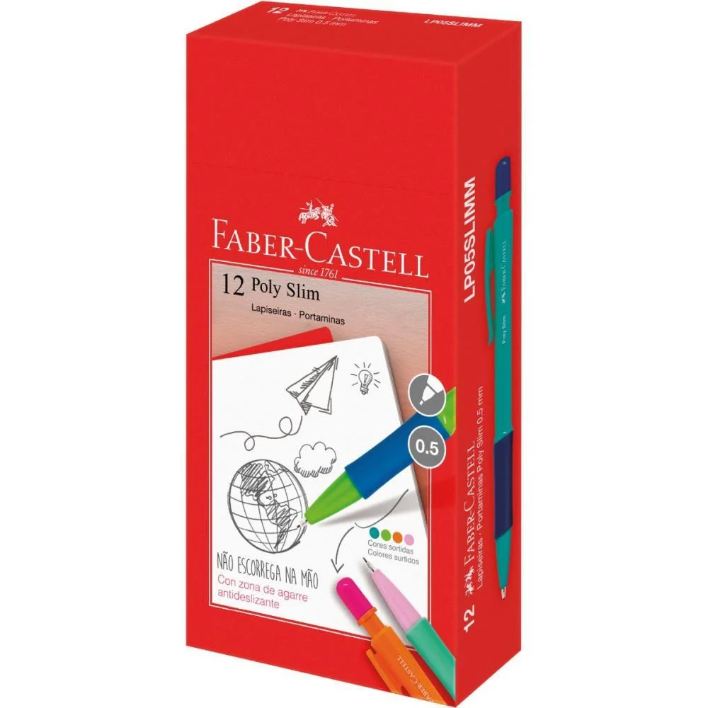 Lapiseira 0.5Mm Poly Slim Mix (S) Faber-Castell (Cx.c/12)