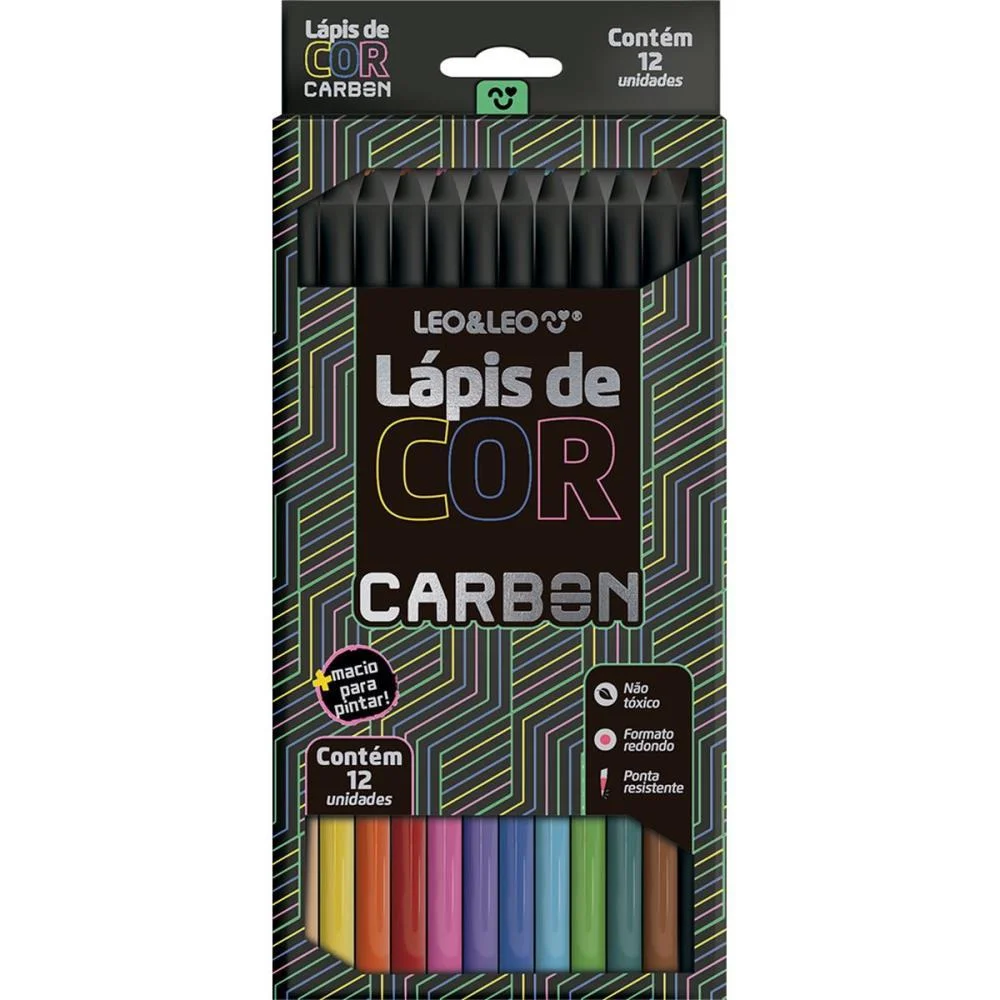 Lapis De Cor Redondo Carbon Line 12 Cores Leonora (Pct.c/06)