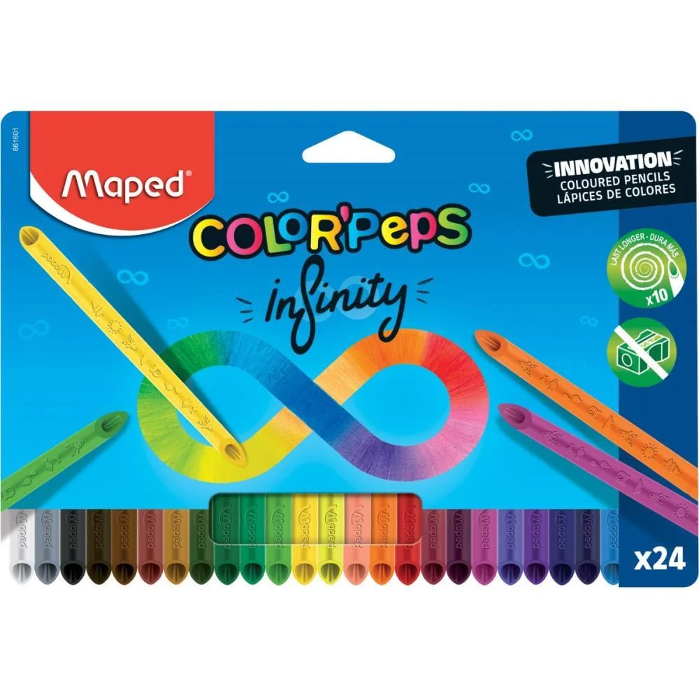 Lapis De Cor Redondo Color Peps Infinity 24 Cores Maped (Pct.c/06)