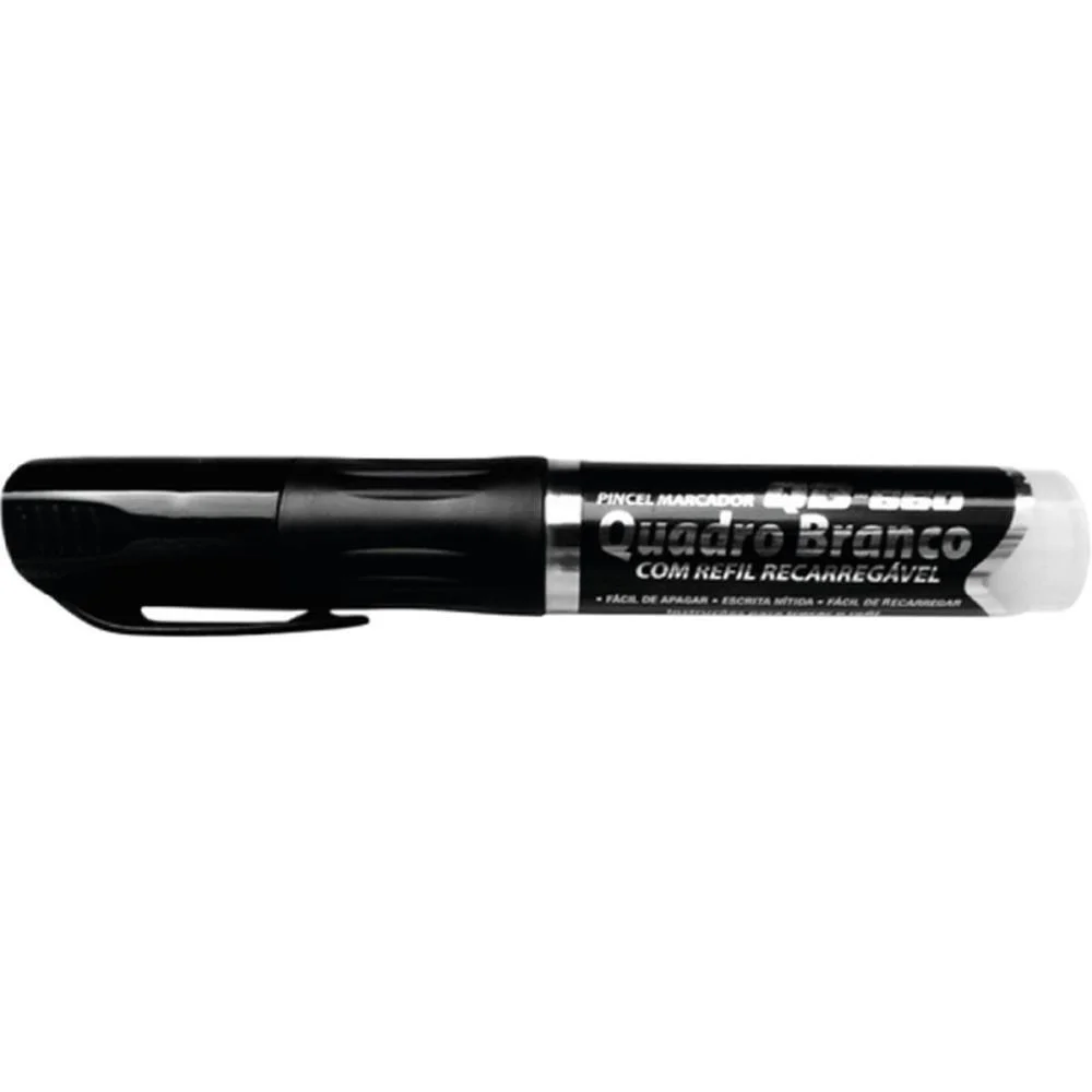 Pincel Quadro Branco Qb550 Recarregavel Preto Gramp Line C/ 10 Unidades