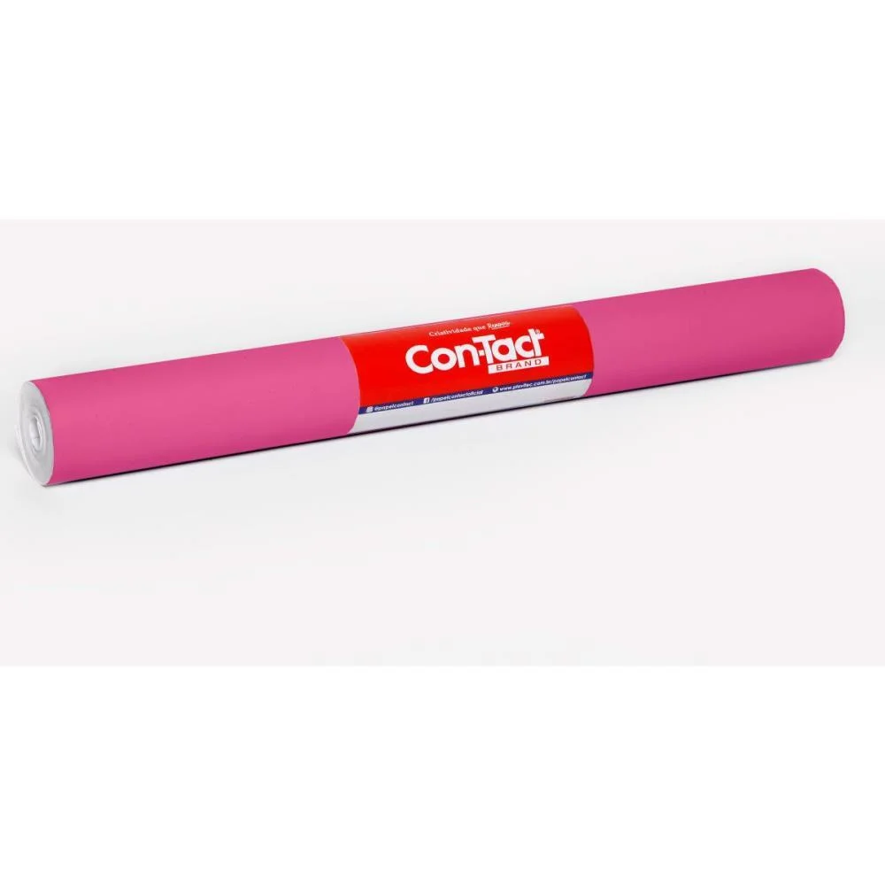 Plastico Adesivo 45Cmx10M Opaco Pink Contact (Rolo)