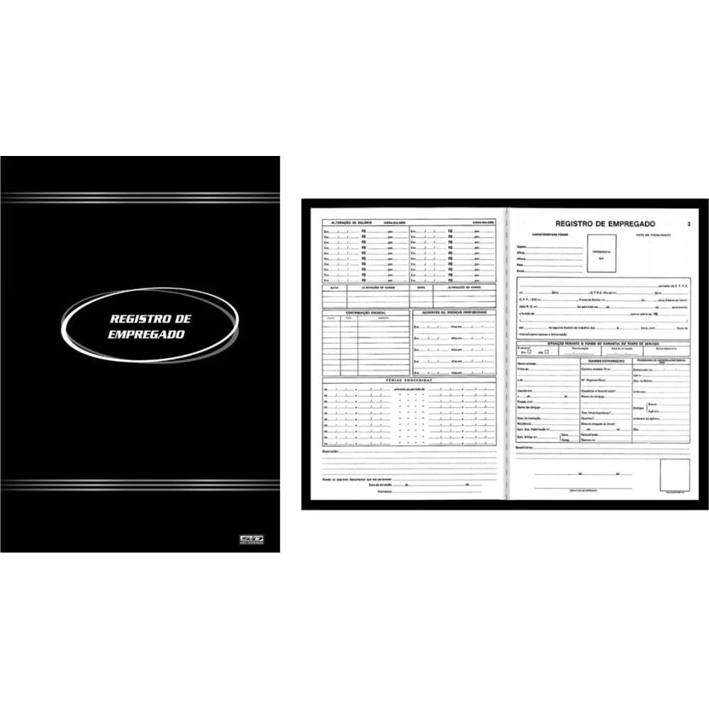 Livro Registro Empregado 50Fls.22X32 Animativa (Pct.c/10)