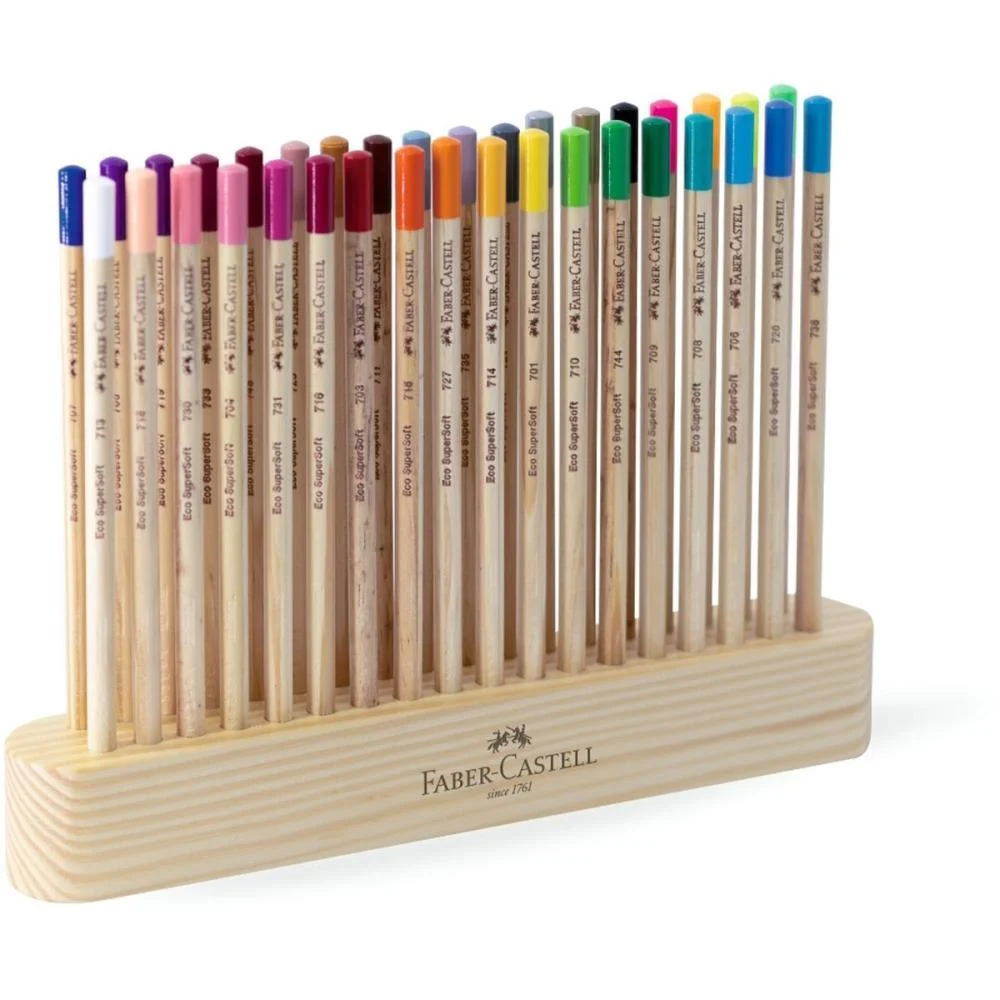 Lapis De Cor Redondo Supersoft 36 Cores Natural Ed. Faber-Castell (Estojo)