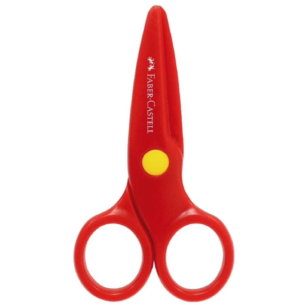 Tesoura Escolar Super Segura Cartela Faber-Castell C/ 24 Unidades