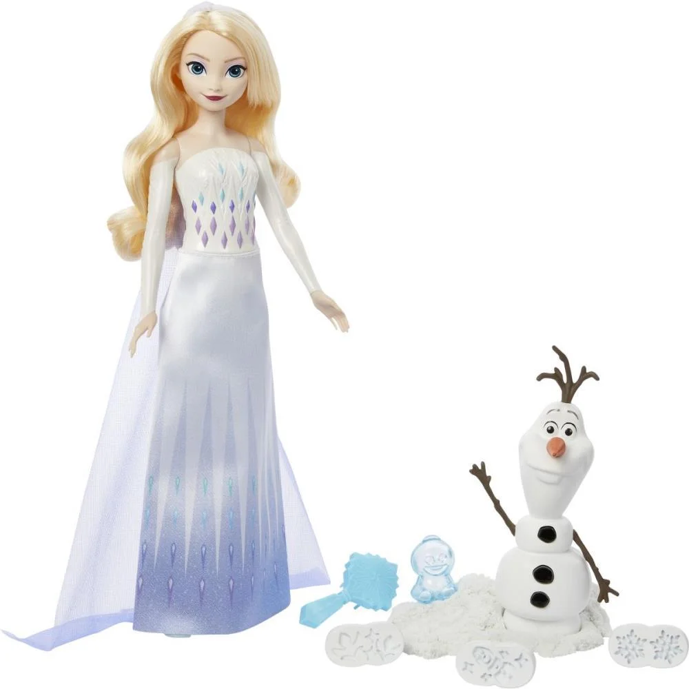Boneca Disney Frozen Elsa E Olaf Avent.neve Mattel