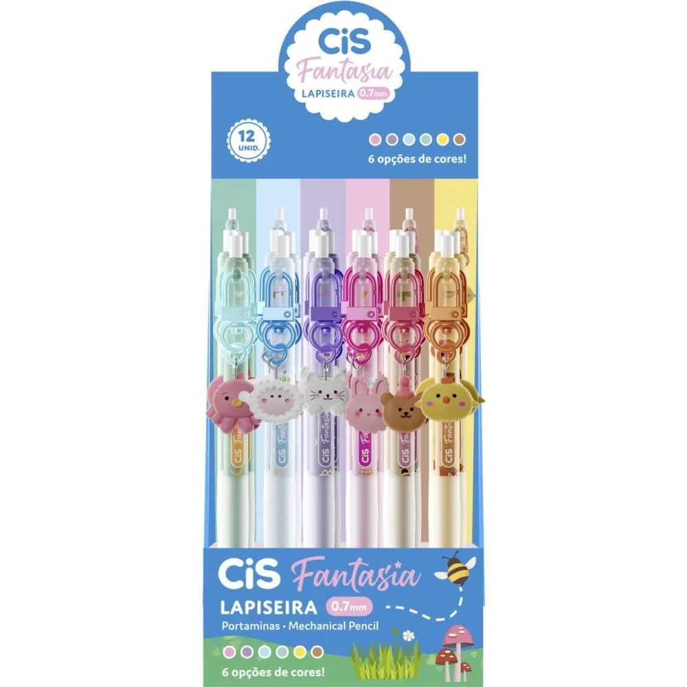 Lapiseira 0.7Mm Cis Fantasia Animais (S) Sertic C/ 12 Unidades