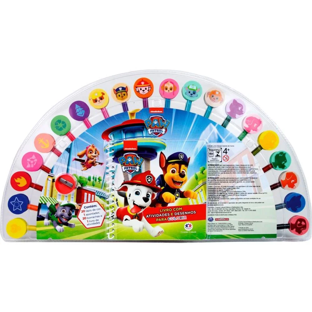 Livro Brinquedo Ilustrado Kit Divertido Patrulha Canina Magic Kids
