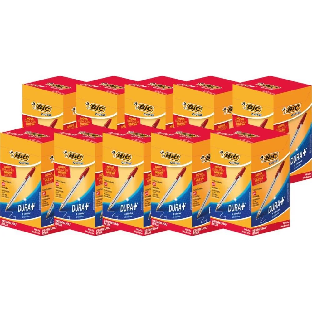 Kit Promocional Cristal Vermelha C/50 L10P9 Bic (Kit.c/10)