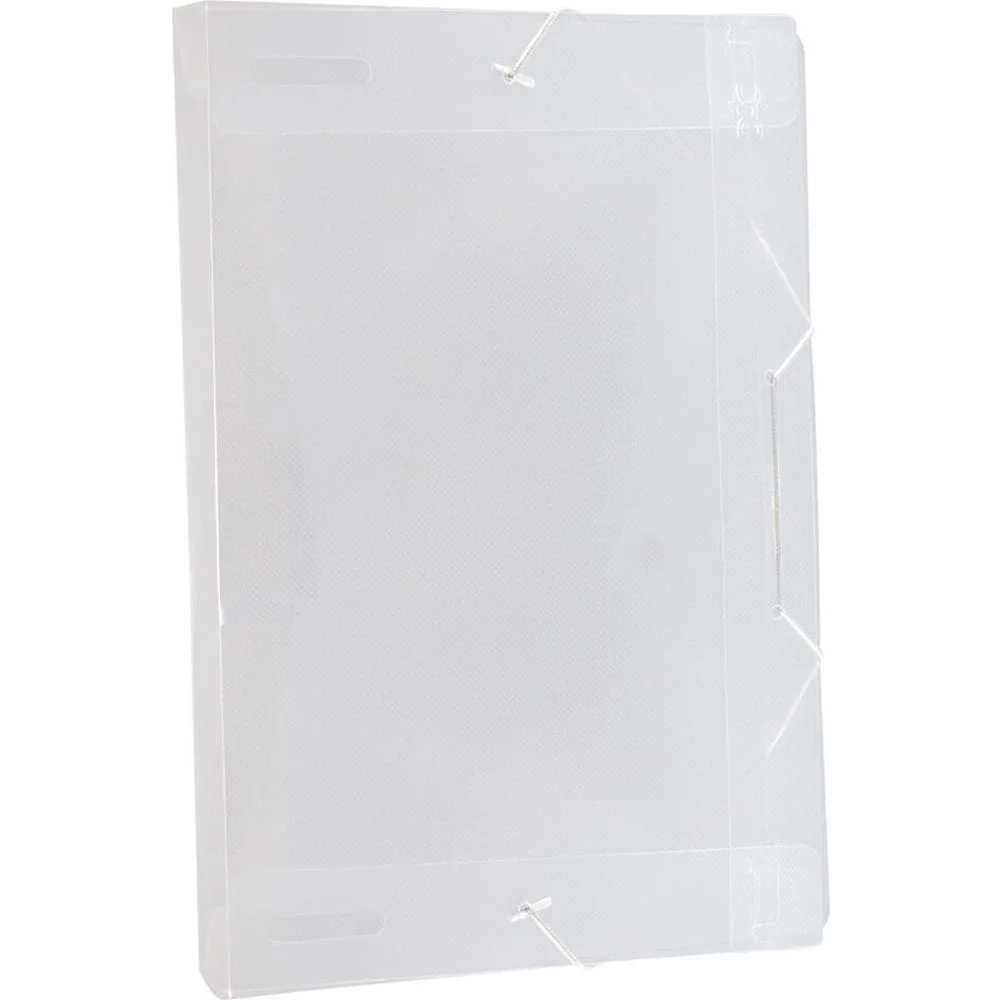 Pasta Aba Elastica Plastica Oficio 20 Mm Cristal Dac (Pct.c/10)