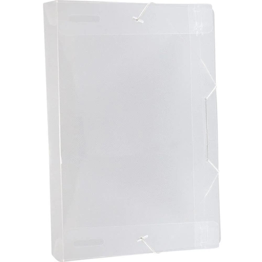 Pasta Aba Elastica Plastica Oficio 40Mm Cristal Dac (Pct.c/10)