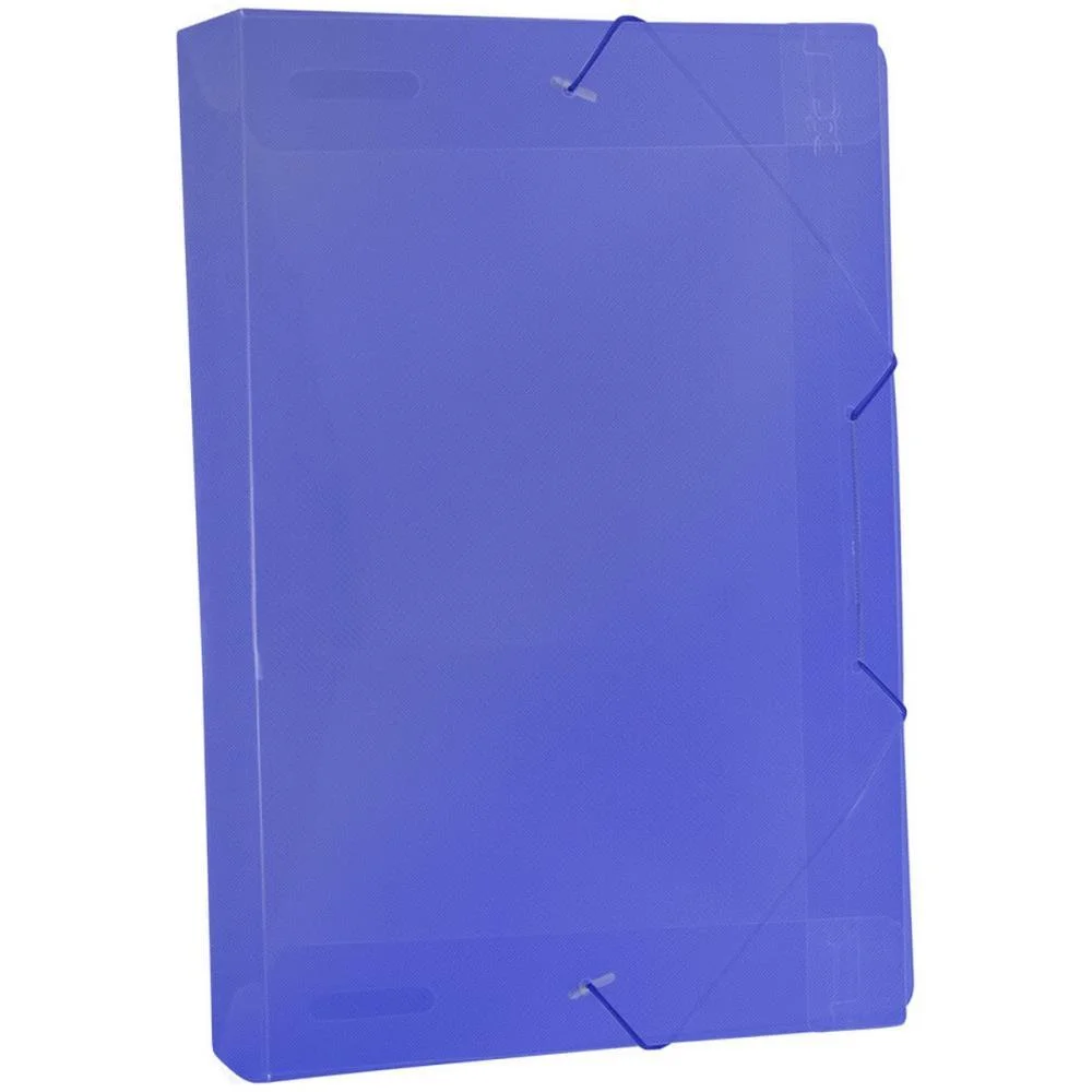 Pasta Aba Elastica Plastica Oficio 55Mm Azul Dac (Pct.c/10)
