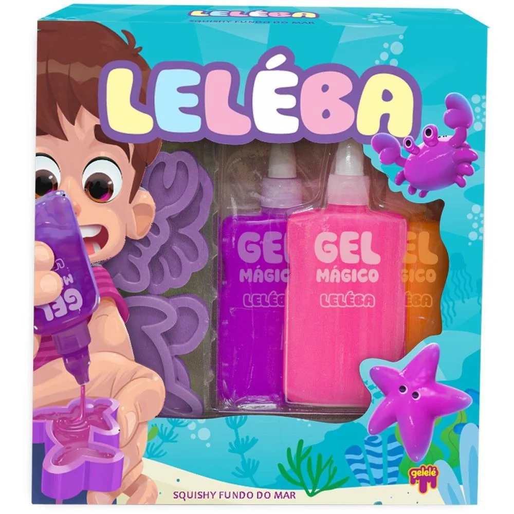 Slime Leleba Gel Magico 3Cores (S) Doce Brinquedo