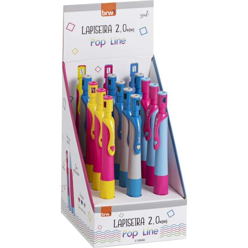 Lapiseira 2.0Mm Plastica Pop Line (S) Brw C/ 12 Unidades