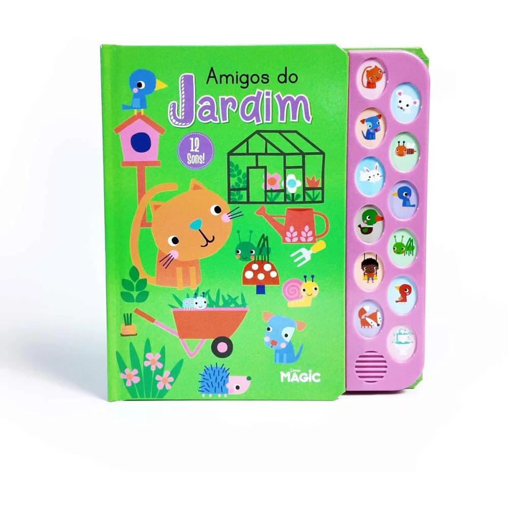 Livro Sonoro Amigos Do Jardim 12 Sons Magic Kids