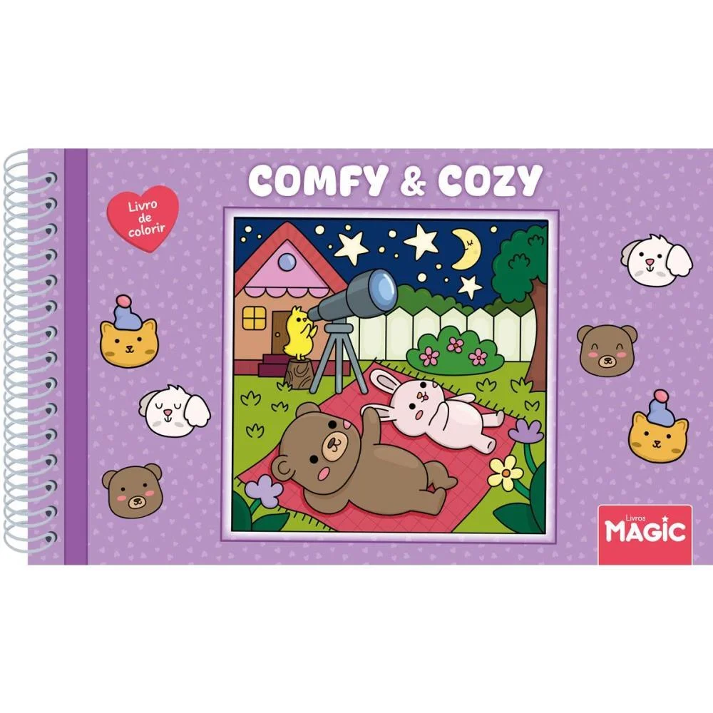 Livro De Colorir Comfy E Cozy 96P Esp C.d. 180G Magic Kids