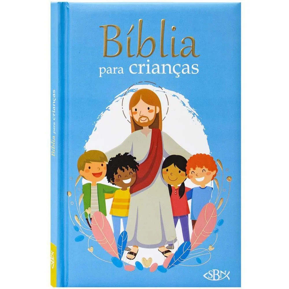 Livro Infantil Ilustrado Biblia Infantil Cd Azul 112Pg Todolivro