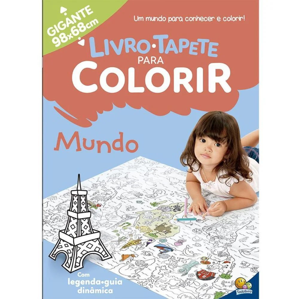 Livro Infantil Colorir Livro Tapete- Mundo 16Pg Todolivro