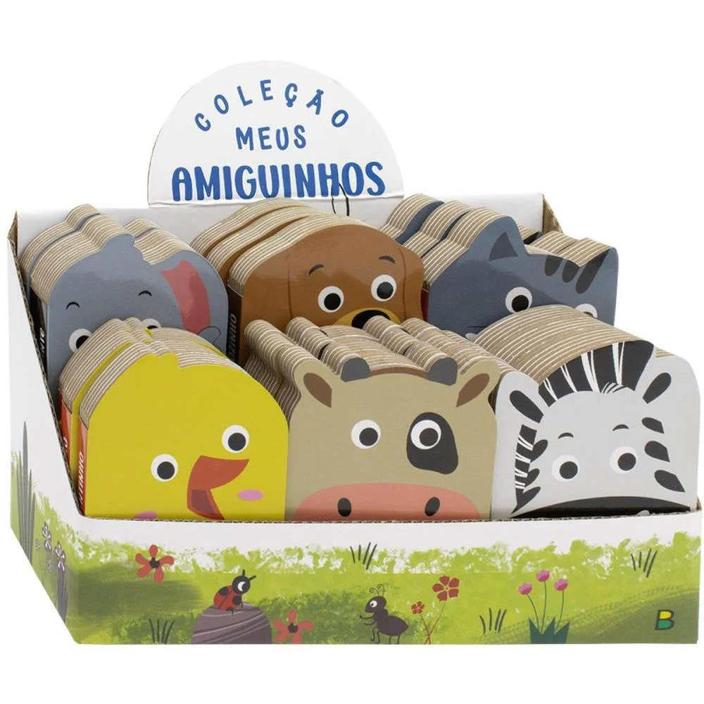 Livro Infantil Ilustrado Recortado Amiguinhos 8X11 10Pg Todolivro C/ 18 Unidades
