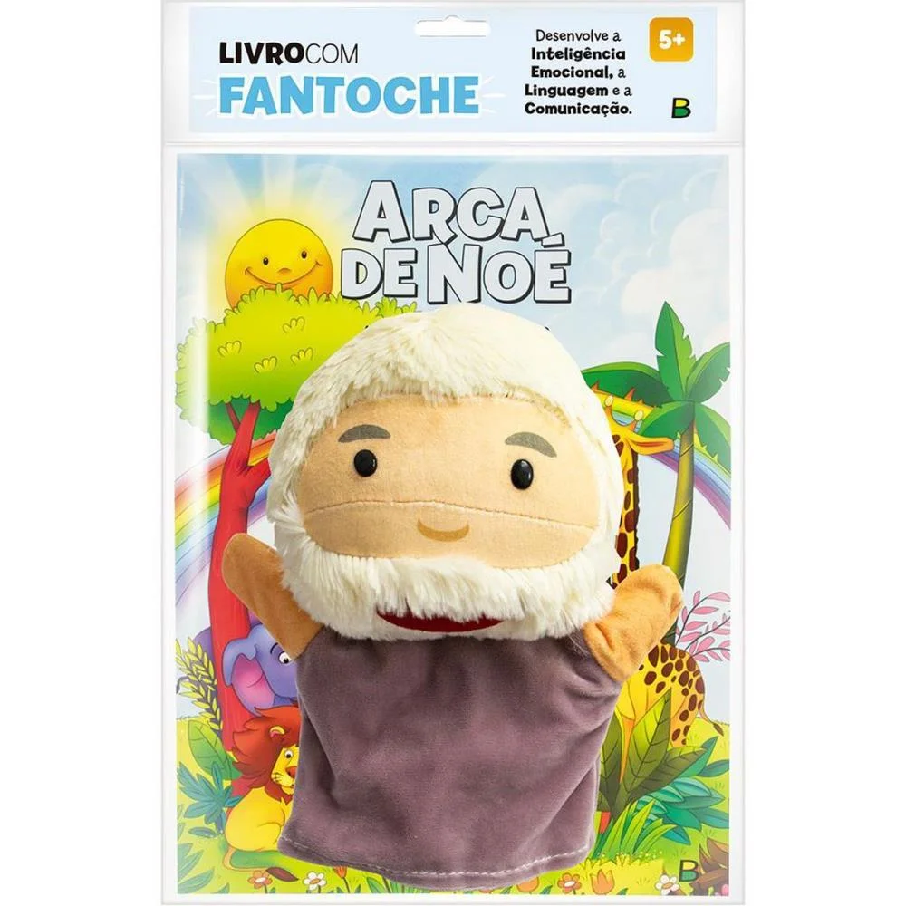 Livro Brinquedo Ilustrado Fantoche Arca De Noe 16Pag Todolivro