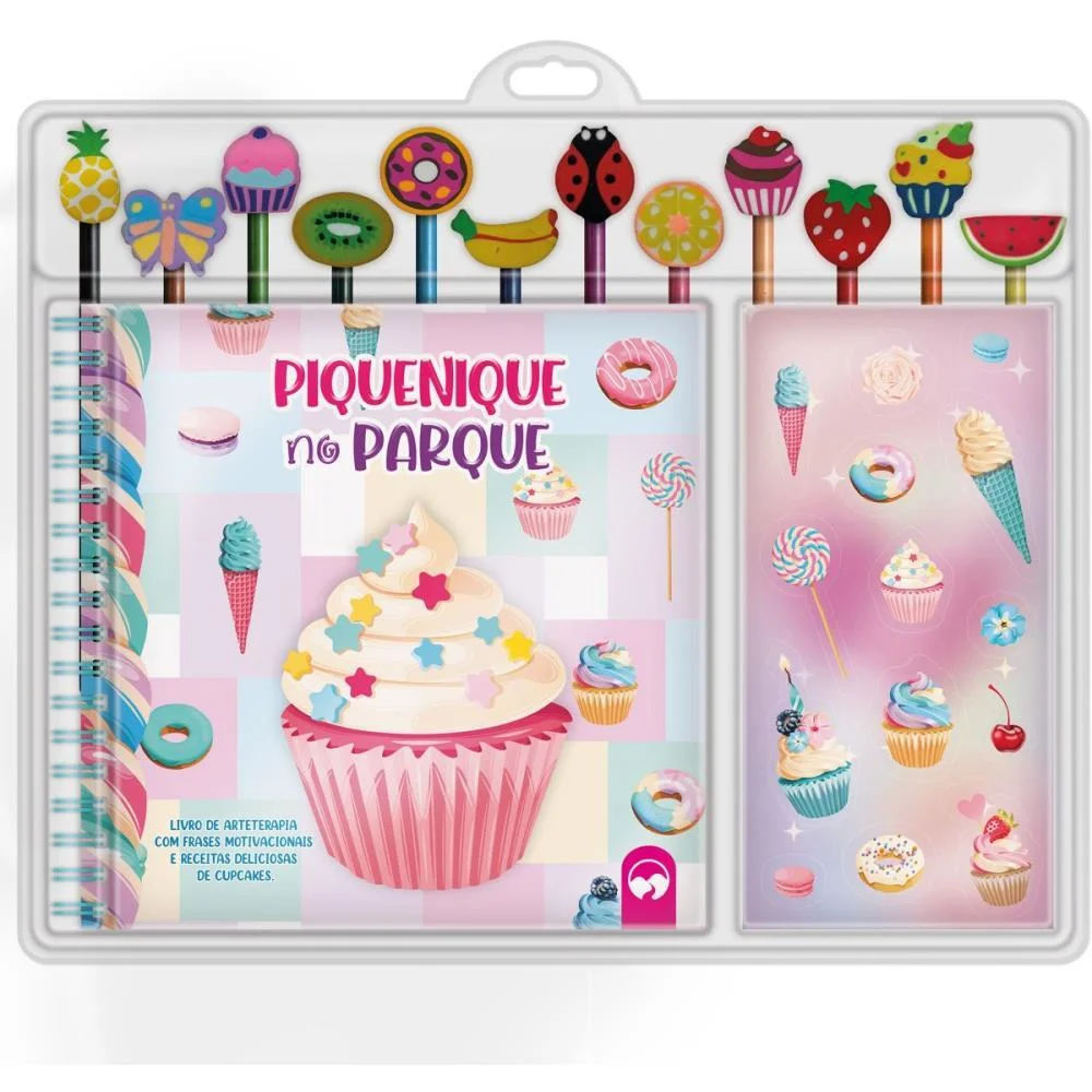 Livro Brinquedo Ilustrado Kit Lapis+Borracha Piquenique Vale Das Letras