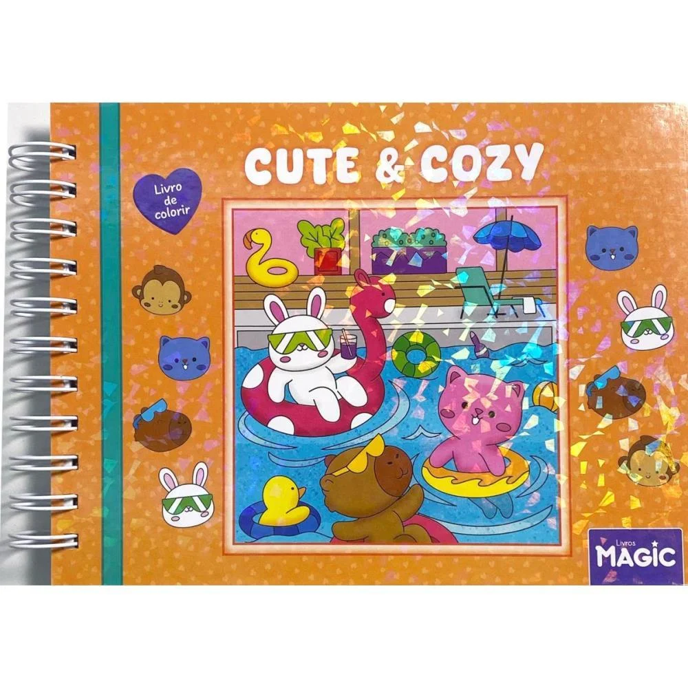 Livro De Colorir Cute E Cozy 96P Esp C.d. 180G Magic Kids