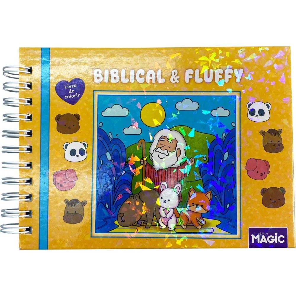 Livro De Colorir Biblical And Fluffy 96P Esp Cd Magic Kids